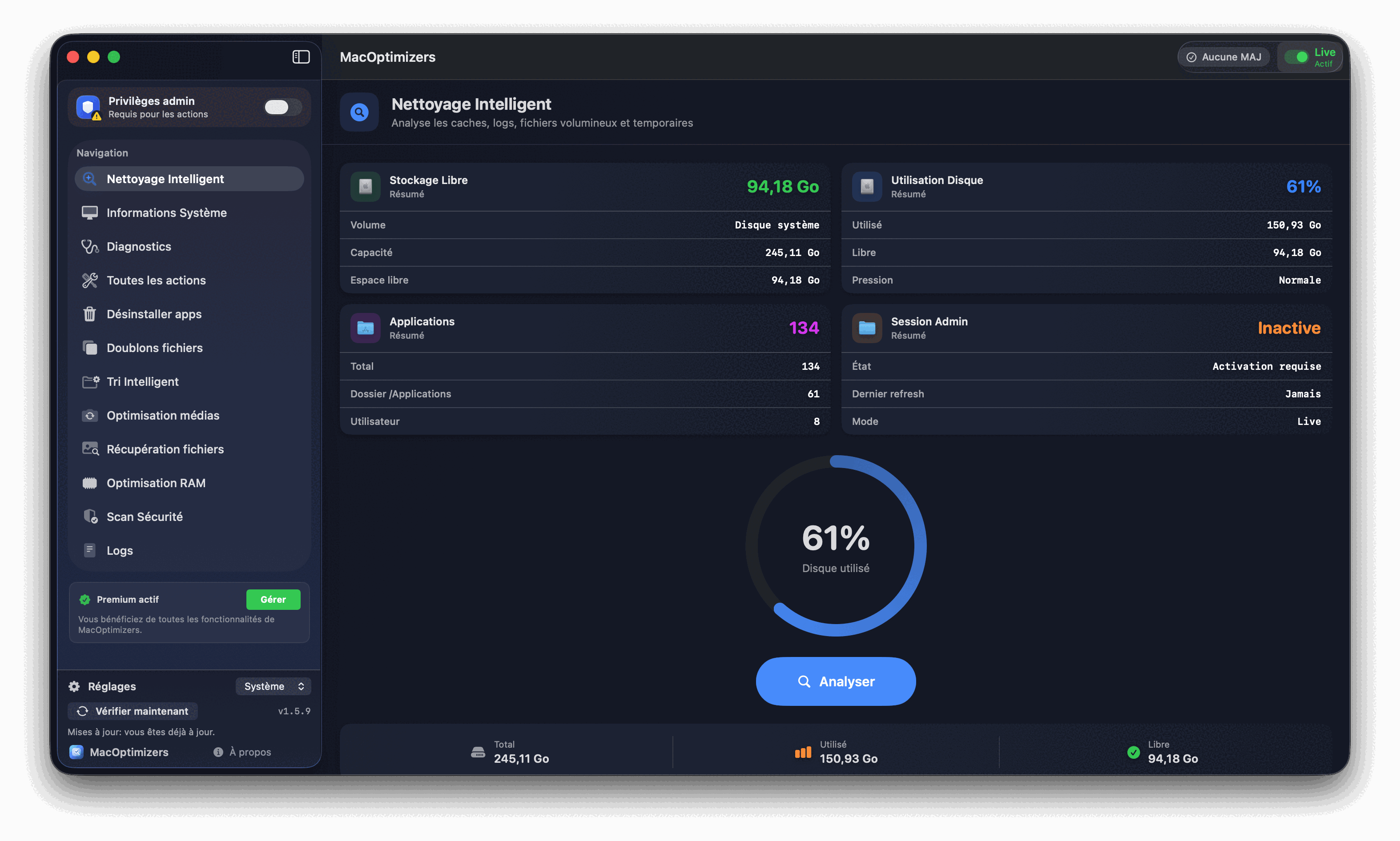 Logiciel nettoyage Mac — analyse et résultats dans MacOptimizers