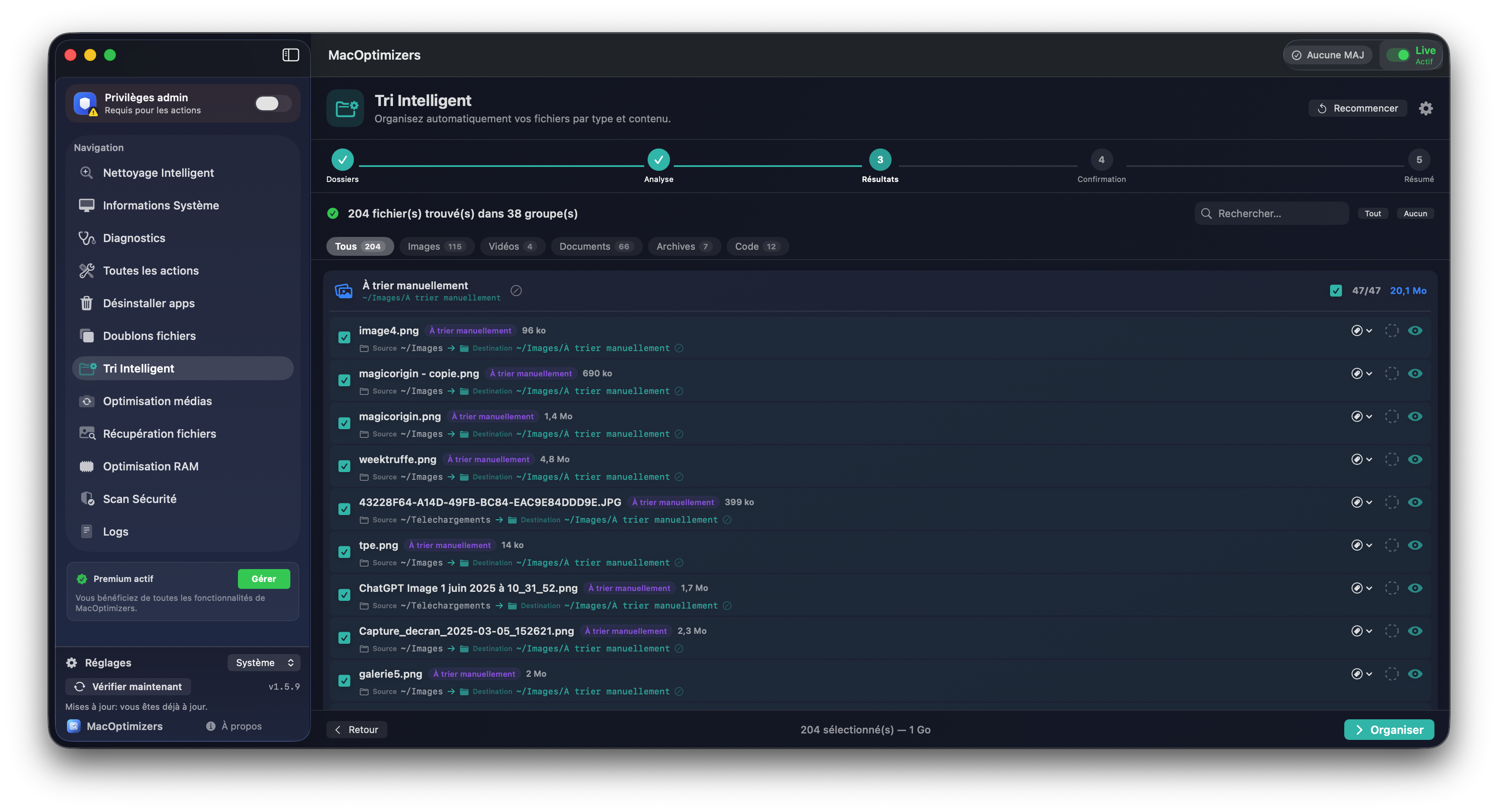 Tri intelligent de fichiers sur Mac - suggestion de destination