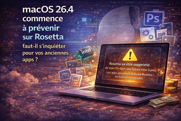 macOS 26.4 commence à prévenir sur Rosetta : faut-il s’inquiéter pour vos anciennes apps ?